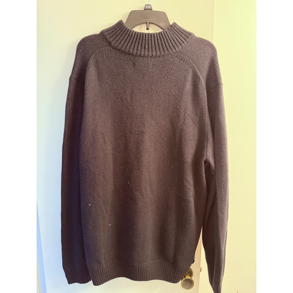 Sonoma Goods For Life Mens XXL Navy Blue Quarter Zip Knit Sweater Pullover NWT - Picture 4 of 4